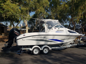 Whittley CW 2150 Cuddy Cabin powered with a 4 stroke Mercury 150 HP outboard engine