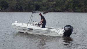 Western Craft 540 Tri hull Repowered with a Mercury Outboard 60hp CT (Command thrust engine)