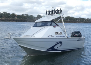 Surtees 5500 powered with a 115 HP Mercury 4 stroke outboard engine