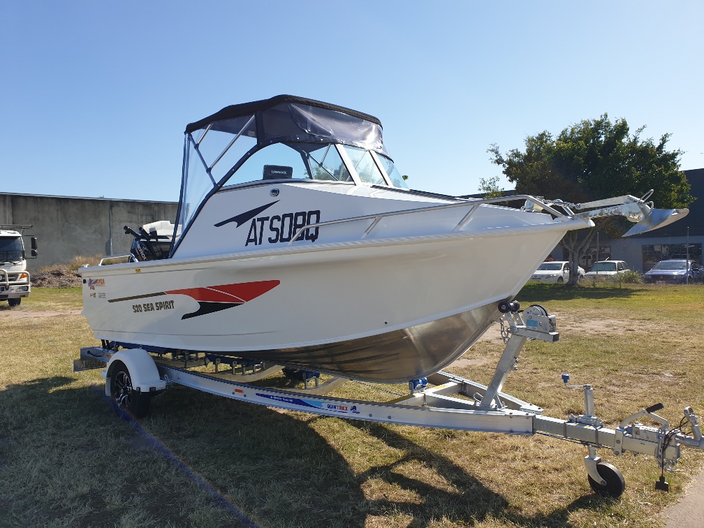 2022 Quintrex 520 Ocean Spirit Mercury 75hp 2.1litre EFI Four Stroke Alloy I Beam Trailer 12 Moths QLD Registration