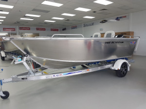2021 Quintrex 460 Renegade Tiller Steer 60 hp EFI Mercury Four Stroke Alloy I Beam trailer ***This is our Budget busting get on the water now and option later Package** ****Stainless Steel Prop Included***Mercury Vessel view Mobile (See your engine data