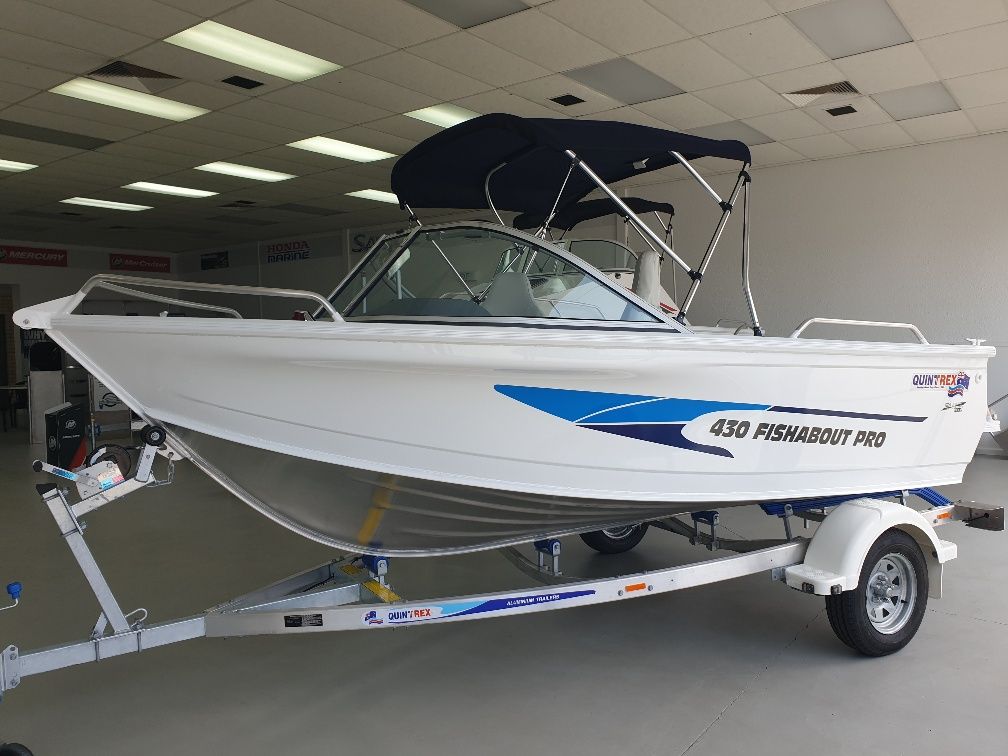 2021 Quintrex 430 Fishabout Pro 60 Mercury EFI Alloy trailer All NEW