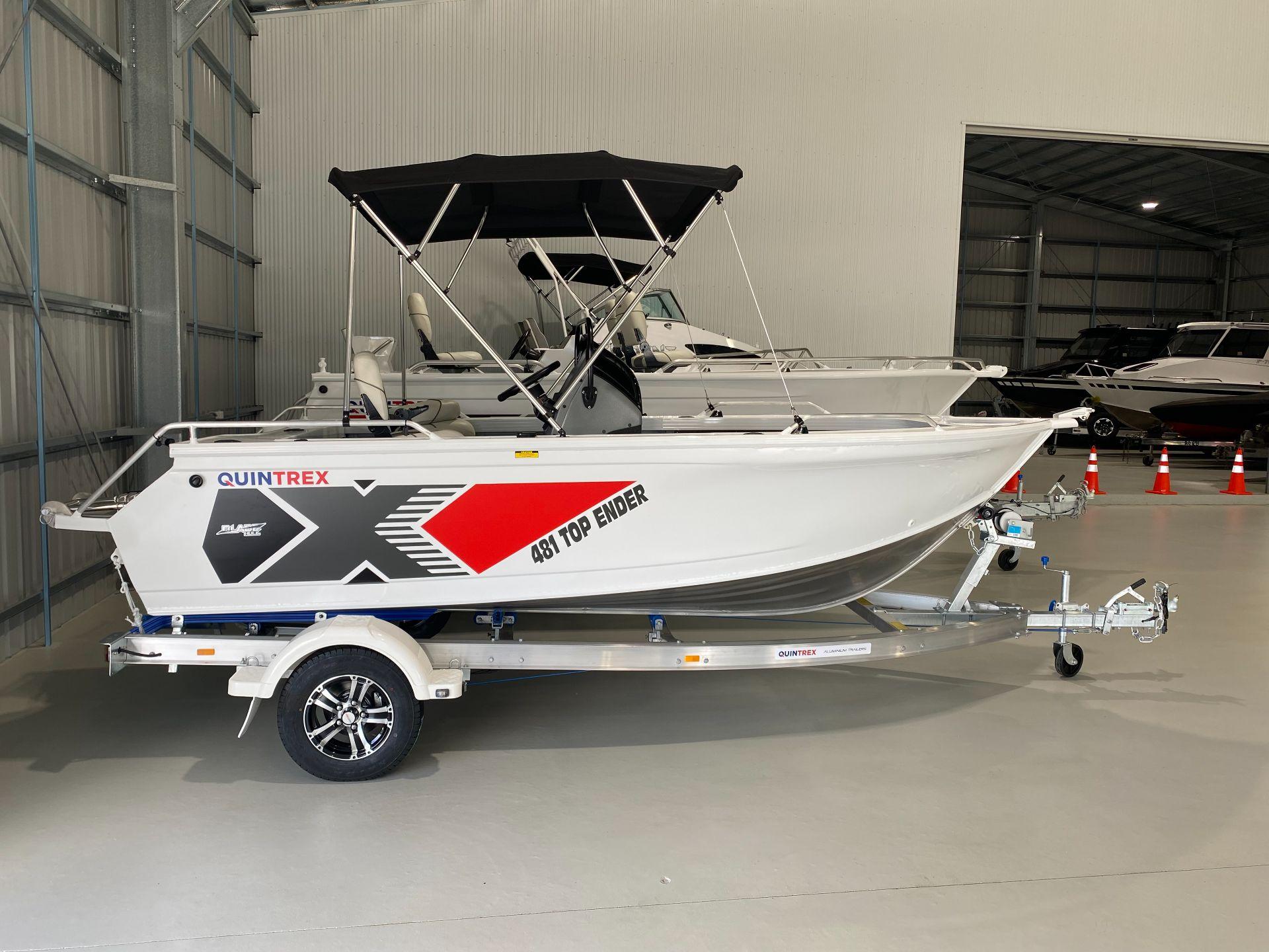 2025 Quintrex 481 Top Ender 75hp EFI Mercury, Quintrex I-Beam Aluminium Trailer