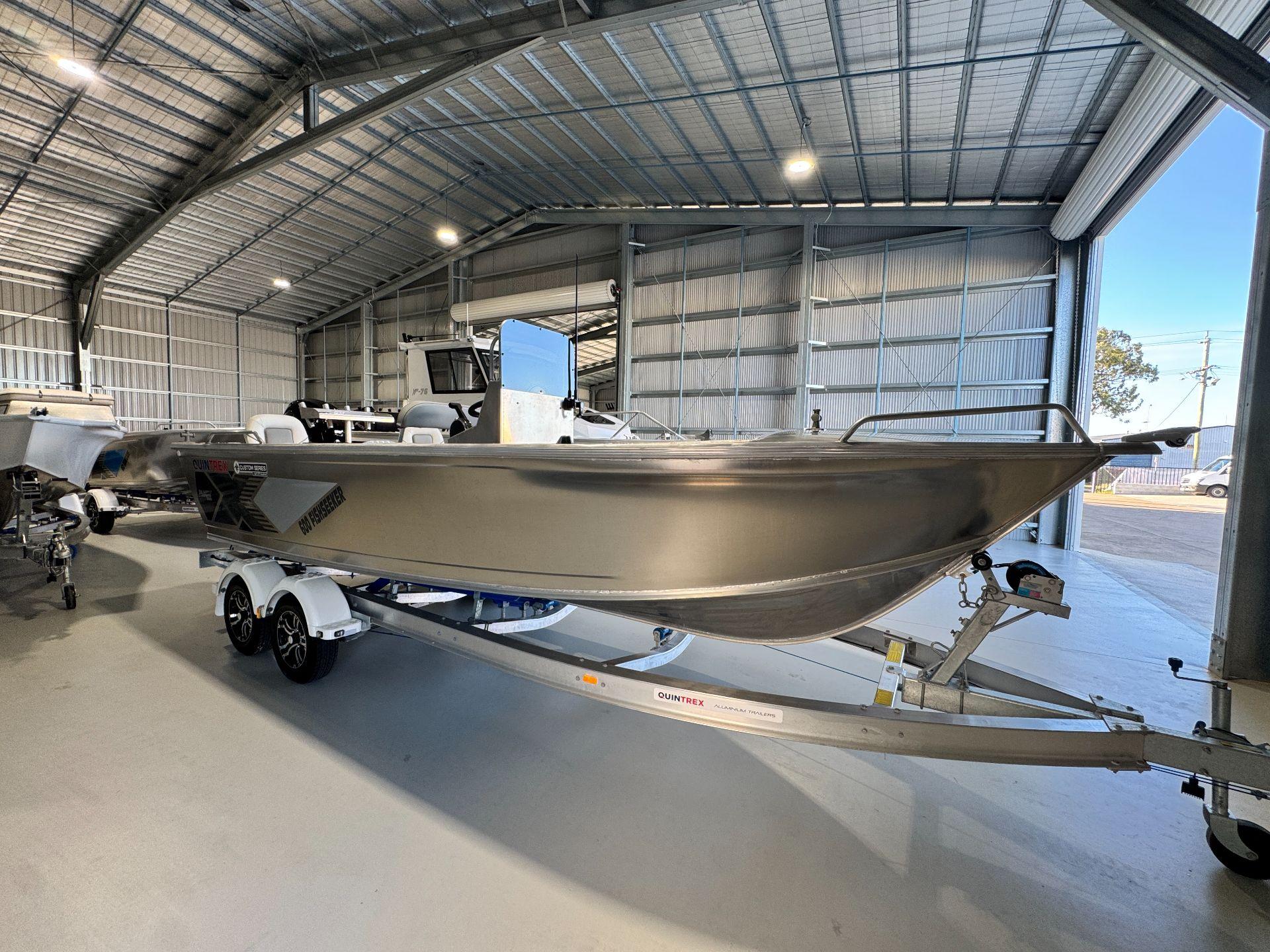 2025 Quintrex Fishseeker 600 Custom Console Hydraulic Steering Mercury 75hp EFI Tandem I-Beam Alloy