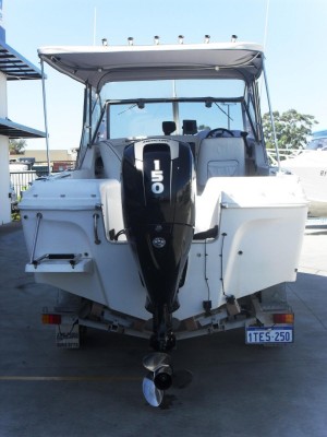 Caribbean Reef Runner fitted with a Mercury 150 HP Four stroke outboard engine