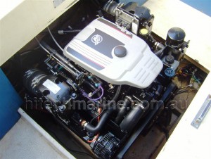 Fuel injected V6 Mercruiser Engine Repowered into Pride Concorde 